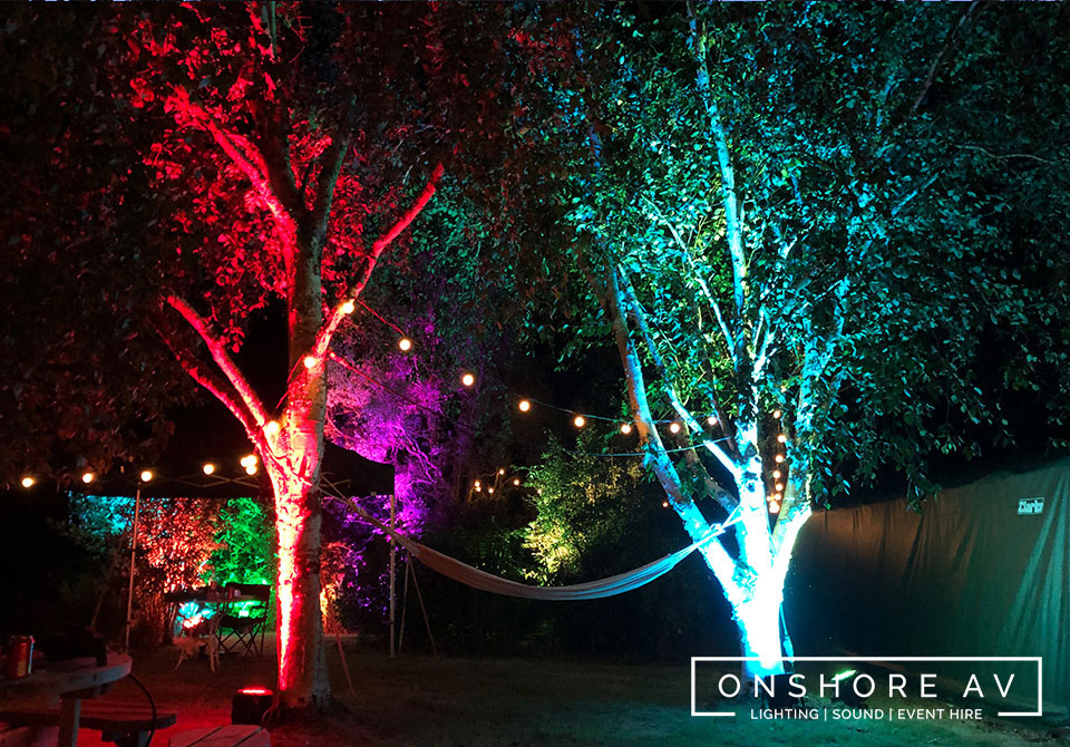 Lighting hire for garden parties